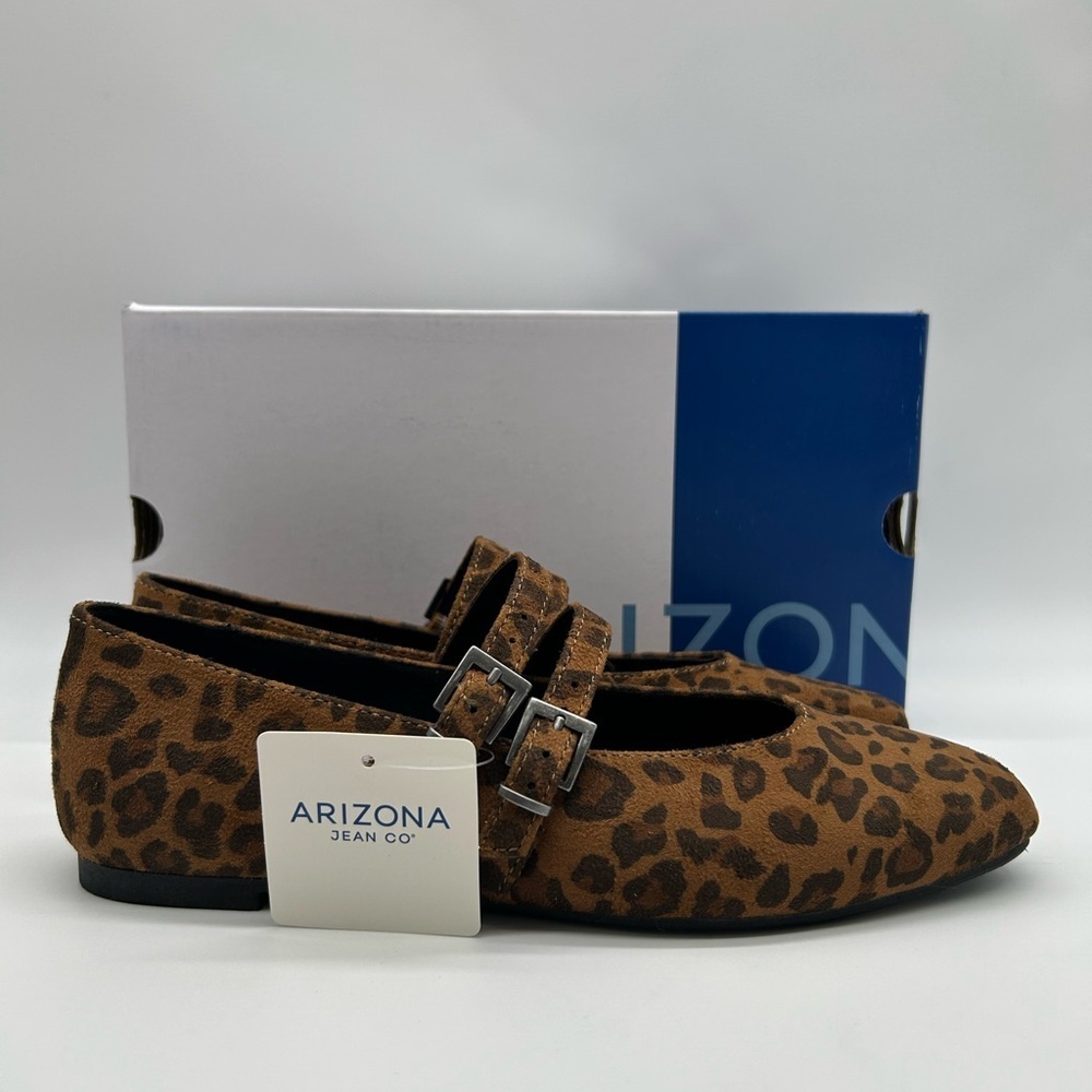 Arizona Jean Co AZ Helena Cheetah Women’s Mary Jane Flats 7.5 Leopard Print NWB - Picture 9 of 9